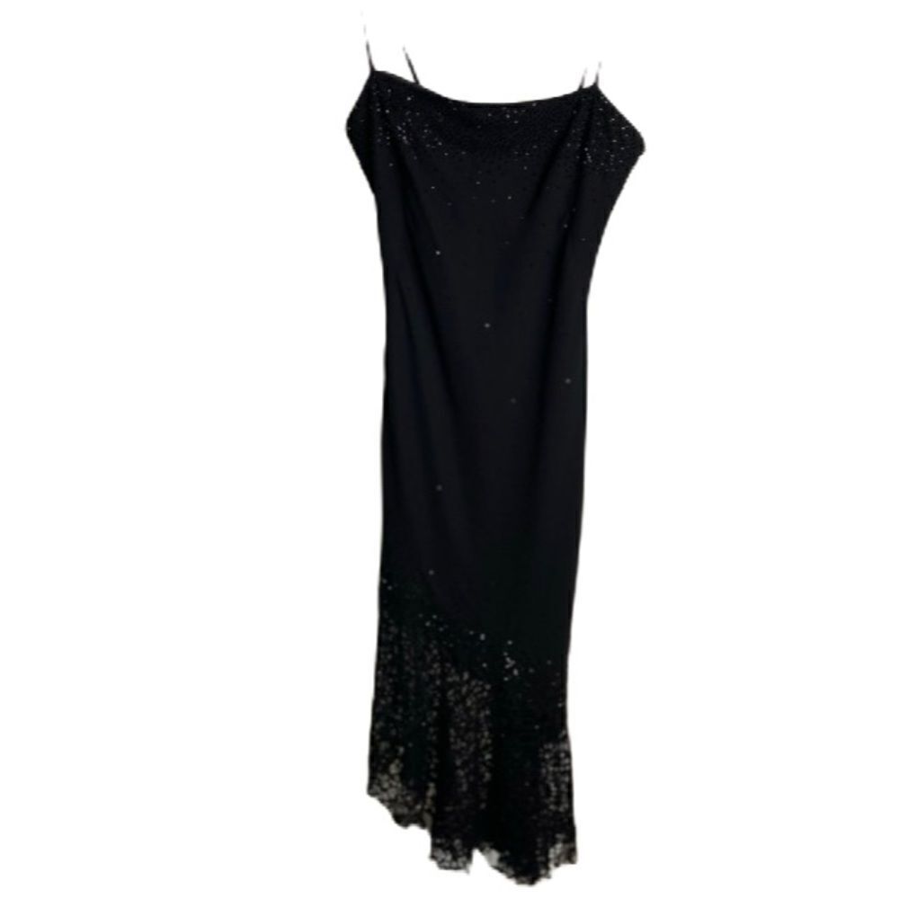 #308 CACHET Black Beaded Cocktail Dress